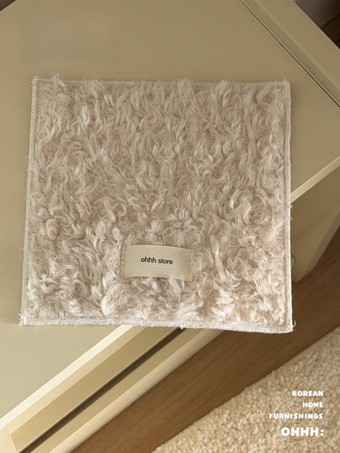 Double-Sided Leather Coaster Mat Furry Leather And Fur Inteated Food And Beverage Heat Resistant Mat Sweet Milk Tea Pad