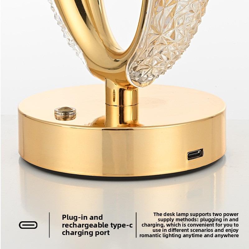 Luxury Noble Bedside Lamp for Bedroom, High-End Headboard Desk Lamp, Creative Living Room Touch Night Light