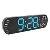 Digital Wall Clock with Remote Control Big LED Screen Display Adjustable 8 Color Lights Digital Alarm Clock for Living