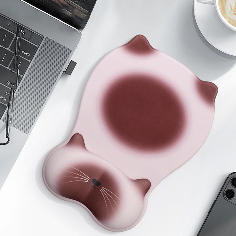 1Pc Cat-Shaped Mouse Pad, Non-Slip Silicone Wrist Rest, Computer Office Silicone Wrist Rest, Cute And Non-Slip