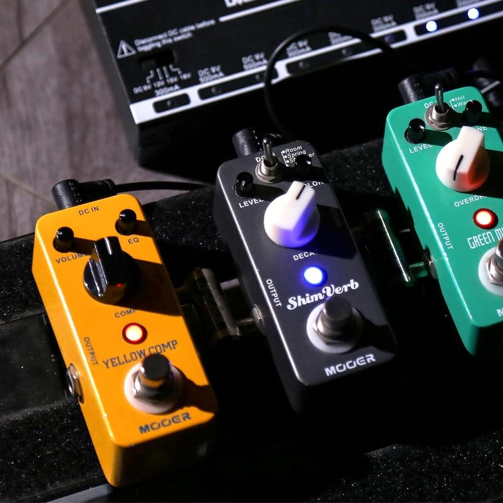 MOOER-Electric Guitar Effects Pedal MTU1,MEQ1,MOD1,MPH1,MPS1,MCS2,MOC1,MBD2,MME2,MDS2 True Bypass for Guitar Bass