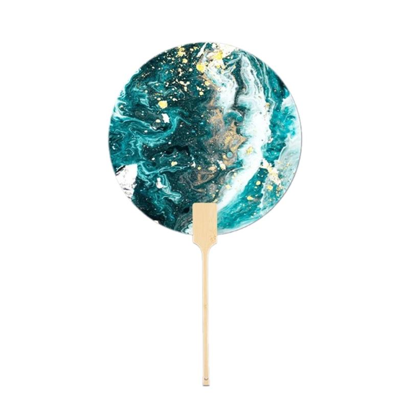 Ancient Float Paint Fan Hand Fan Round Paper Fan Blank Chinese Painting Group Fan Party Gift Home Decorations