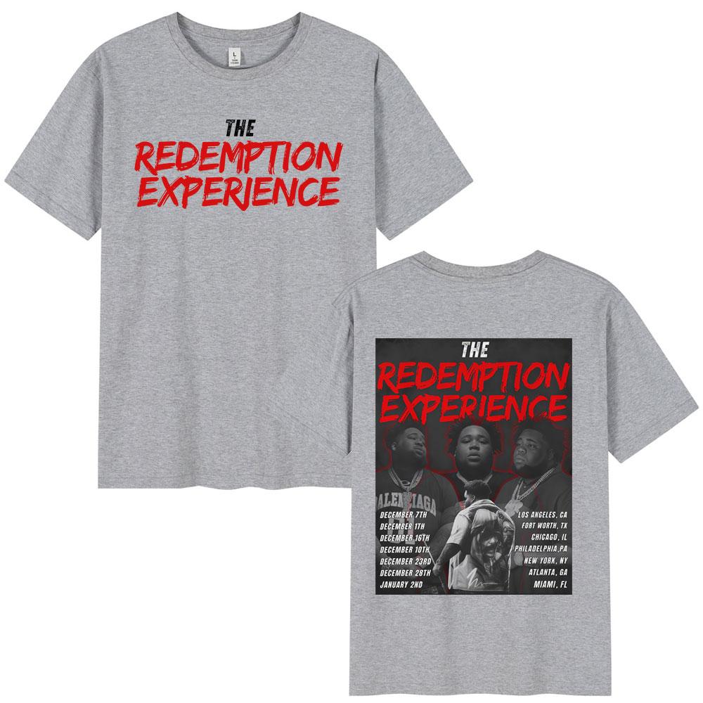 

Rapper Rod Wave The Redemption Experience Tour Merch Tshirt 2026 Summer Mens Hip Hop Fashion Short Sleeve Tshirt Top S