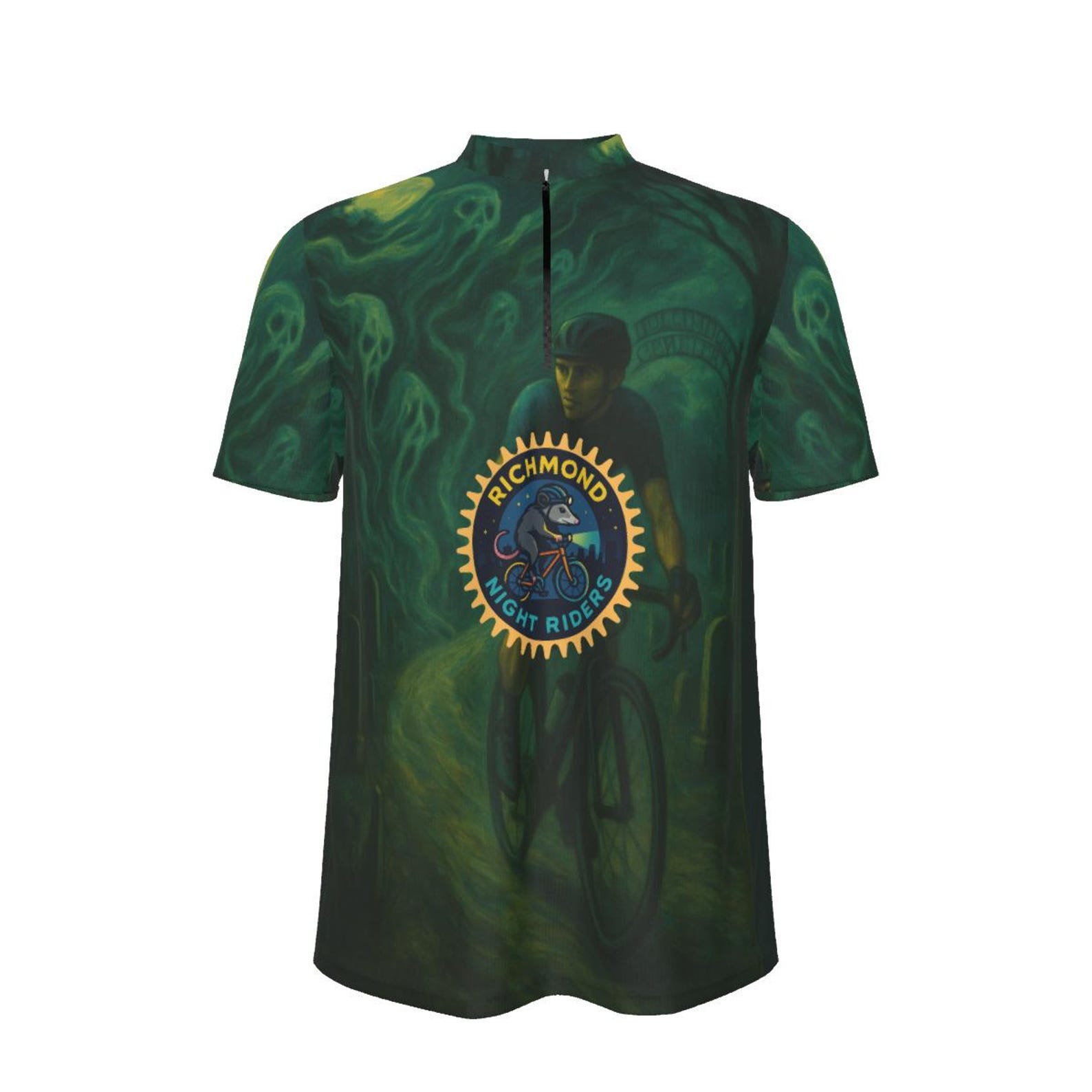 Richmond Night Riders MTB Jersey: Quarter Zip, Hollywood Cemetery Design L