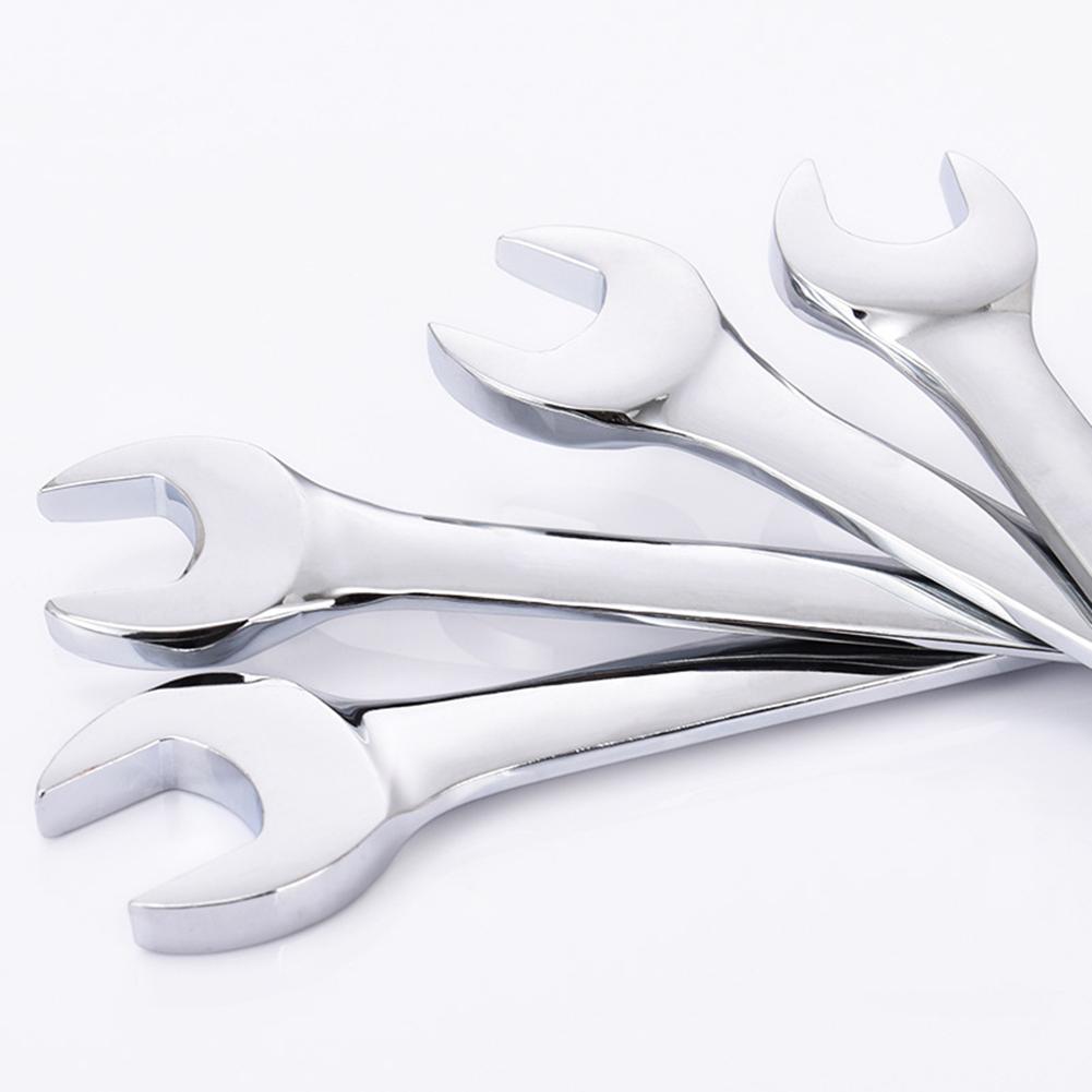 45 Steel Double Head Spanner 6mm Metric Open Box End Combo Wrench Heat Treated High Hardness Electroplated Rust Proof RepairTool