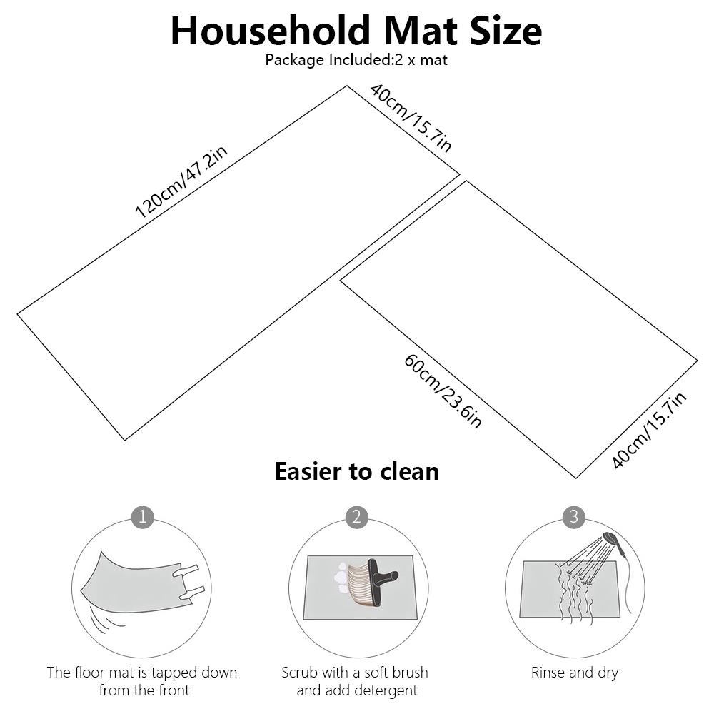 Модный текстильный кухонный коврик — фото 9