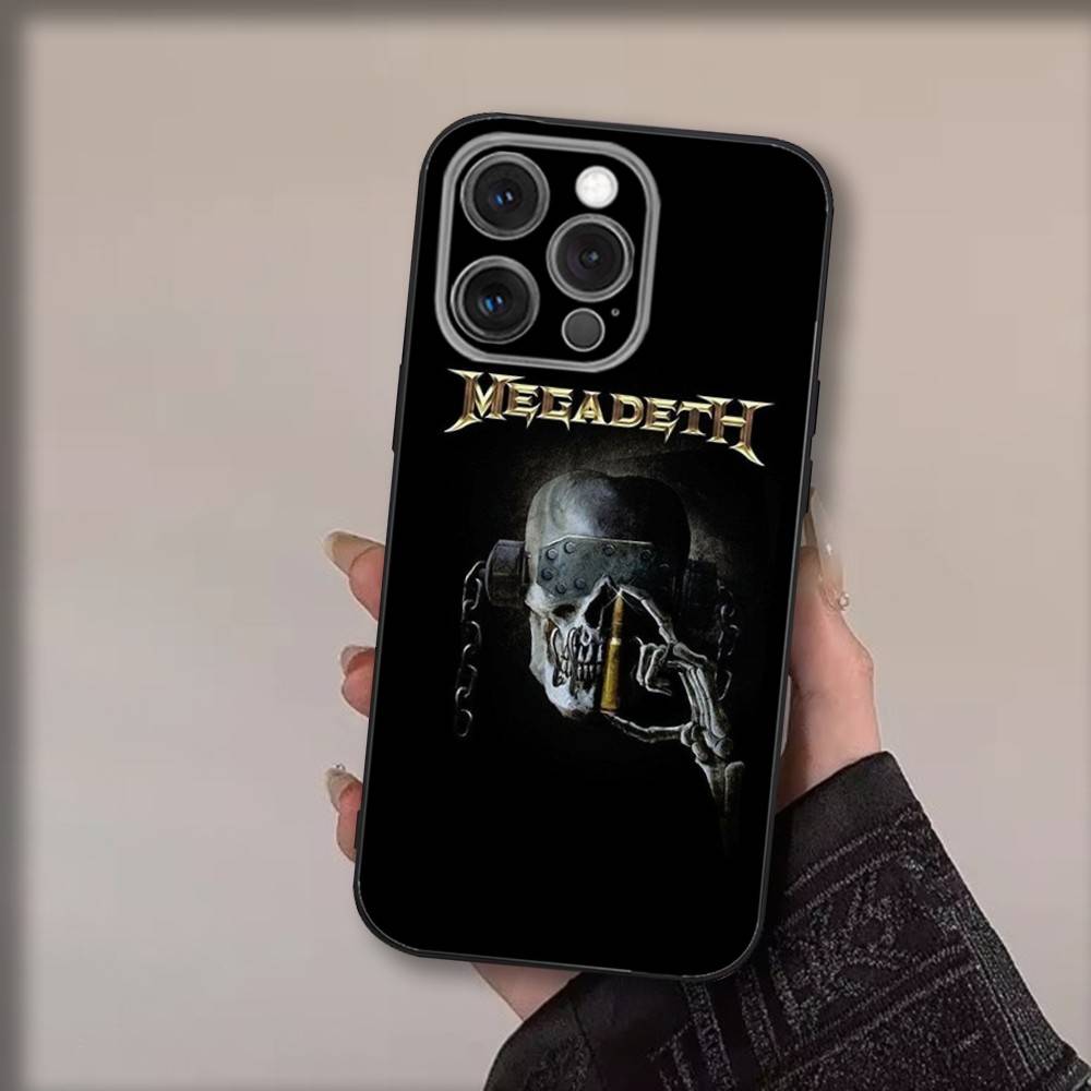 

The Band M-Megadeths Phone Case For iPhone 17,16,15,14,13,12,11,Pro,Max,Plus,Air,X,XS,XR,SE,8,7,Mini,Soft Black Funda iPhone16e