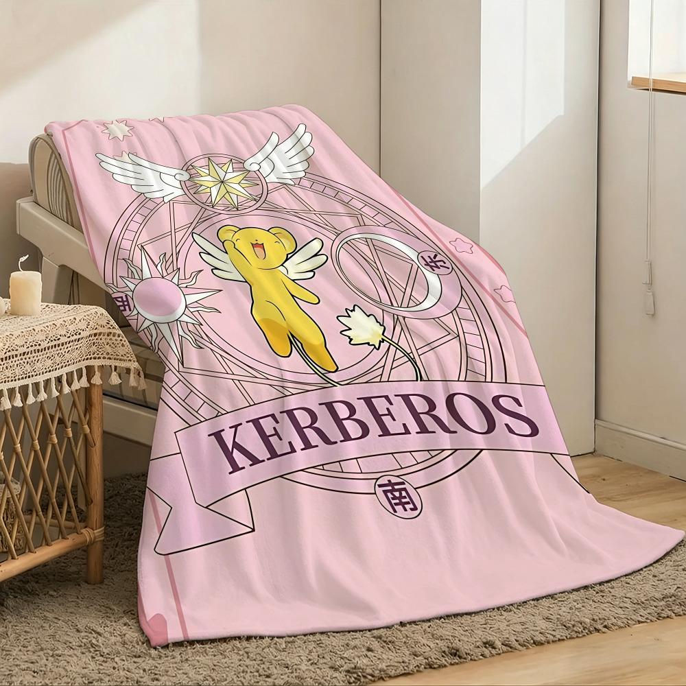 Cardcaptor Sakura Throw Lightweight 240g Flannel Blanket Soft Skin-friendly for Summer Cooling
