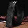Men's Crocodile Pattern Leather Belt with Automatic Buckle - Korean Style, Trendy, and Versatile 
