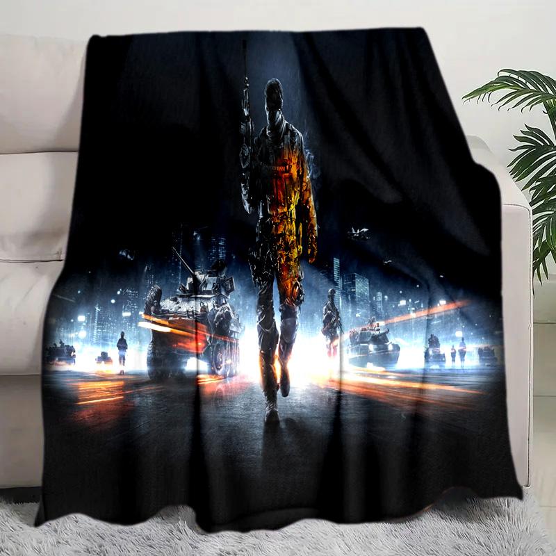 Cyberpunk Soldier Blanket Soft Comfortable All Seasons Perfect Sofa Office Naps Trips Birthday Christmas Gift