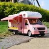 1/32 Scale Diecast Luxury RV Recreational Vehicle Car Model Metal Toy Motorhome Camper Van Touring Car Model Sound and Light Kids Gift