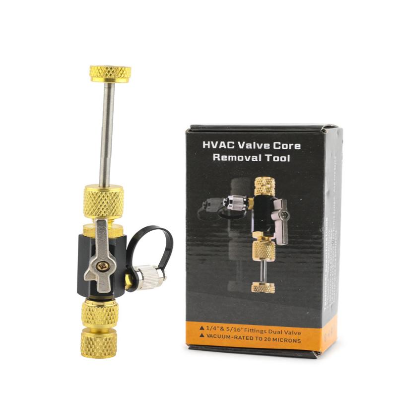1 4 Inch Valve Core Remover Dual Valve And Sight Glass High Efficiency For Refrigeration System Repair
