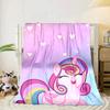 Rainbow unicorn In Clouds Blanket Flannel Blanket for bed, sofa, Camping, Hiking, Picnic Essentials, gift for family Fan gifts