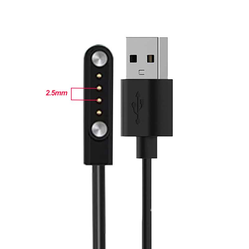 2/4 Pin Magnetic Smartwatch Dock Charger Cord Adapter USB Charging Cable For Adult/Kid Smart Watch Power Charge Wire Accessories