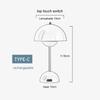 Moderne Pilz-Blütenknospen-wiederaufladbare LED-Tischlampen Schreibtisch Nacht für Schlafzimmer Esszimmer Touch Nachtlicht Einfache Hoom Dekoration
