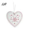 Classic Red White Decorations Christmas Tree Wooden Pendant Vintage Cartoon Ornament with Lanyards Heart Star Shaped Pendants Lightweight