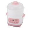 Electric Stew Pot with Steam Basket 200W 1L Ceramic Dry Burn Protection Mini Soup Cooker Pot for Porridge Kitchen