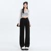Women's High-Waist White Wide-Leg Jeans - Slim, Straight, Floor-Length, and Loose Fit for Spring & Autumn 2025