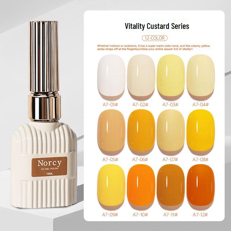 

2024 Gel Polish Set: Cheese, Ginger Yellow, Egg Yolk, Milky Yellow Shades - Phototherapy Nail Art Collection