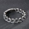 Bracciale Moda Retrò Colore Argento Creativo Personalità Stile Punk Uomo Bracciale Charm Fuso