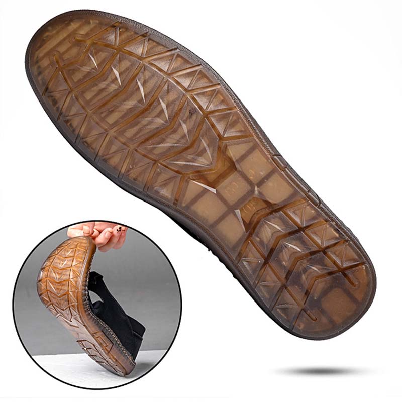 Men's Leather Shoes Relaxed Breathable Soft Soled Driving Shoes for Men Casual Large Size Leather Shoes Zapatos Hombre