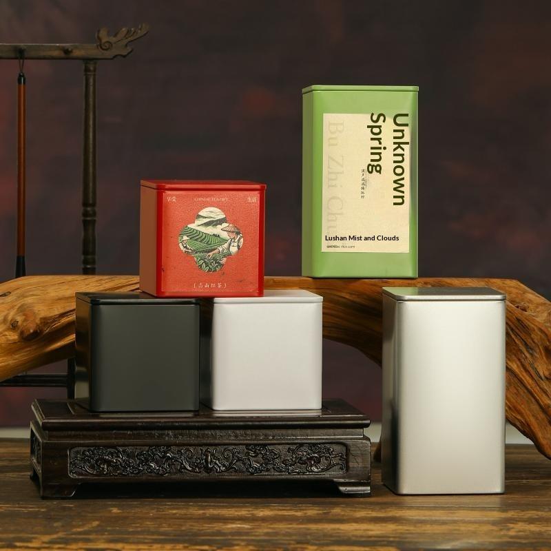 Coffee Bean Tea Leaf Sugar Storage Jar Empty Tea Tinplate Container Condiment,Coffee Bean Pot Containers Desktop Tea Bag Tin