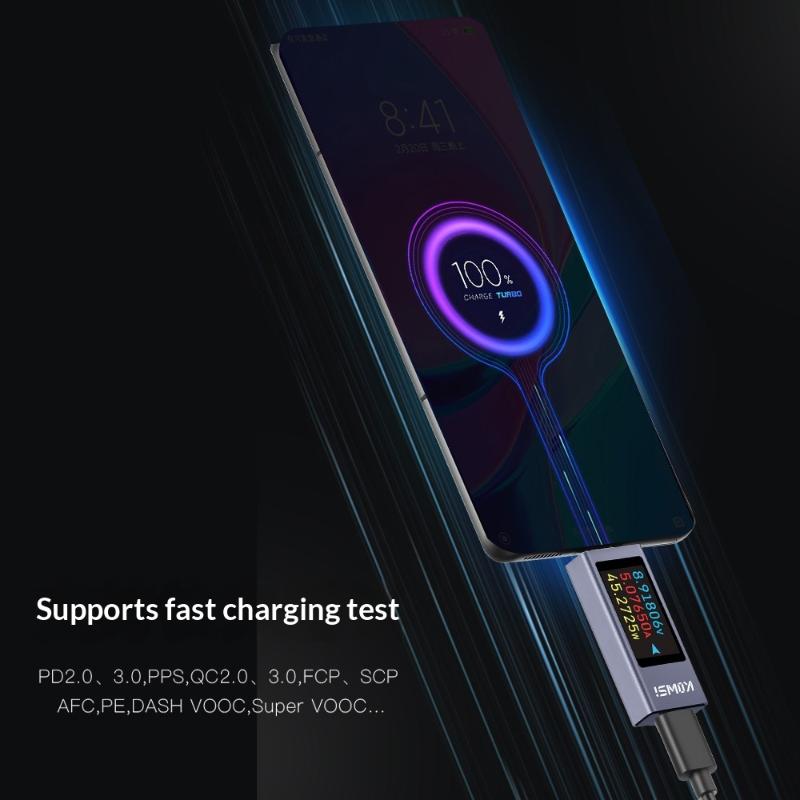 Type-C Current Voltage Capacity Phone Usb Tester Dc 4-30V 0-12A Power Meter Tester Pd Mobile Power Detector Test