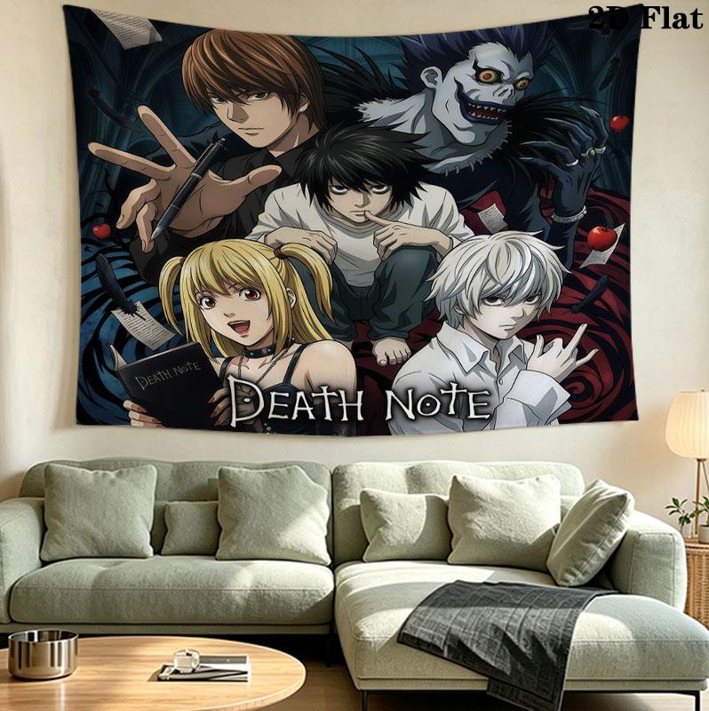 Tapeçaria de Parede Death Note Pendente Estético de Parede Manta de Tecido Impressa Tapeçarias Decorativas Para Quarto Sala de Estar Decoração de Casa