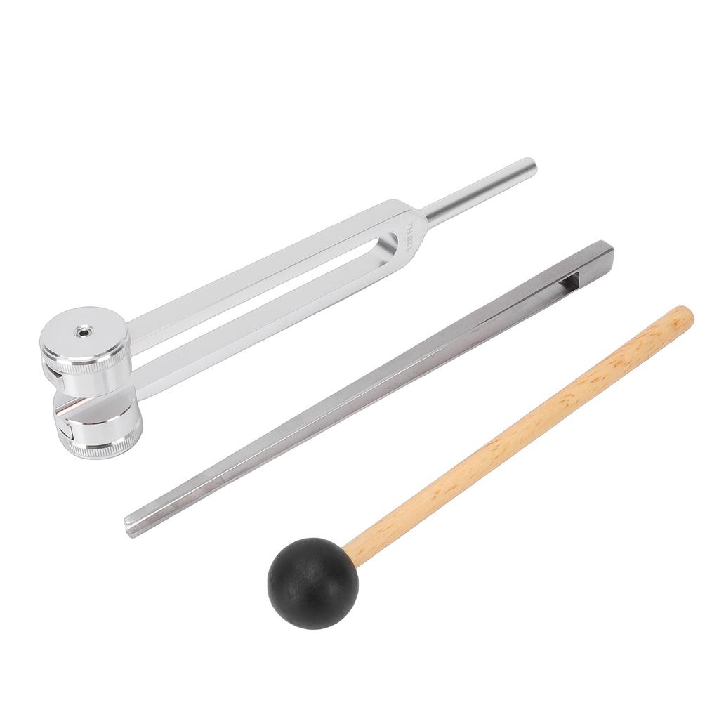 Portable Tuning Fork Set Aluminum Alloy 128hz Tuning Fork with Reflex Hammer for Relaxation