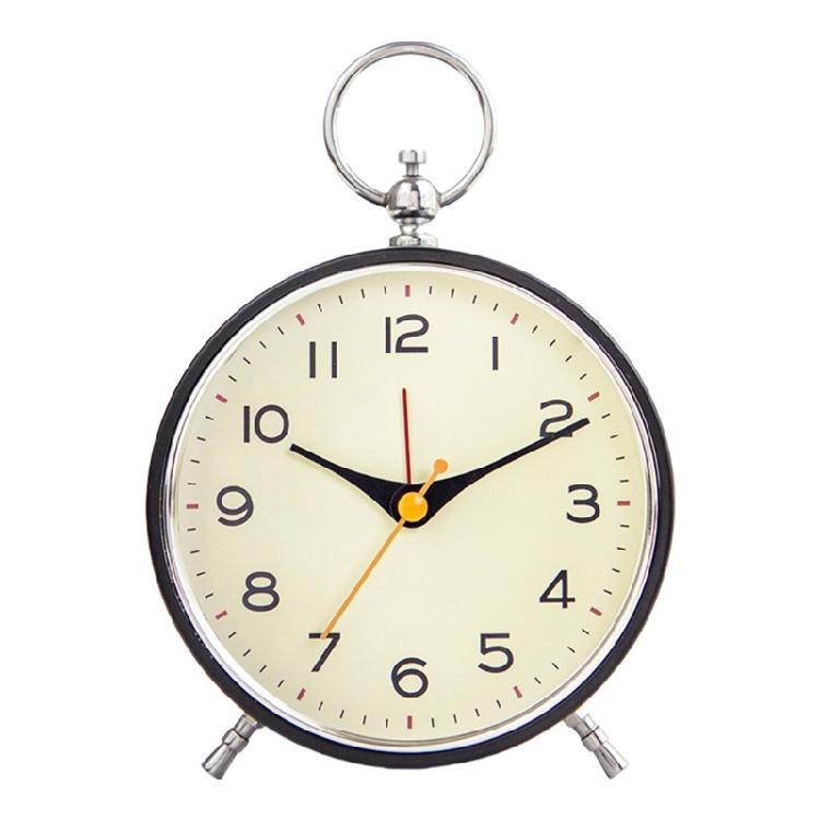 Desk Clock Classical Loud Alarm Clock with Snooze and Night Light for Hard of Hearing Metal Clock