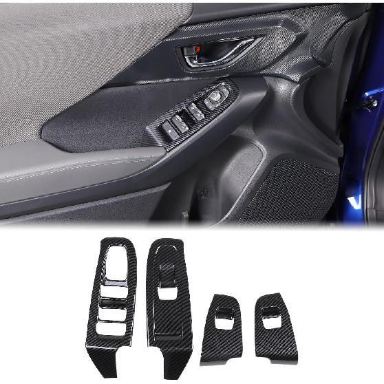 Aunginsy Door Window Glass Lift Button Panel Trim Cover Compatible with Subaru Crosstrek 2023 2024 Car Front & Rear Door Armrest Window Control