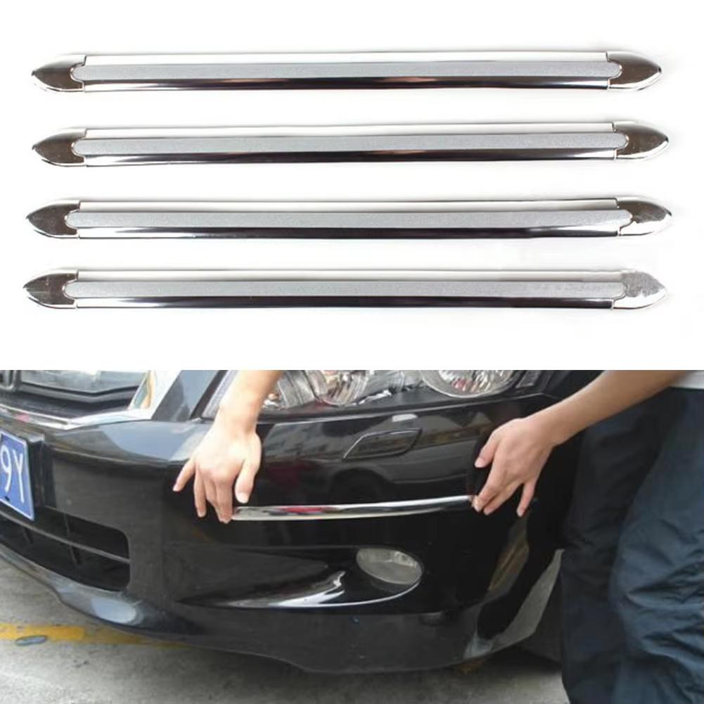 4pcs Car Edge Anti-collision Strip Bumper Protector Protective Guard Bar Anti-rub Scrape Bumper Crash Styling Car Accessories