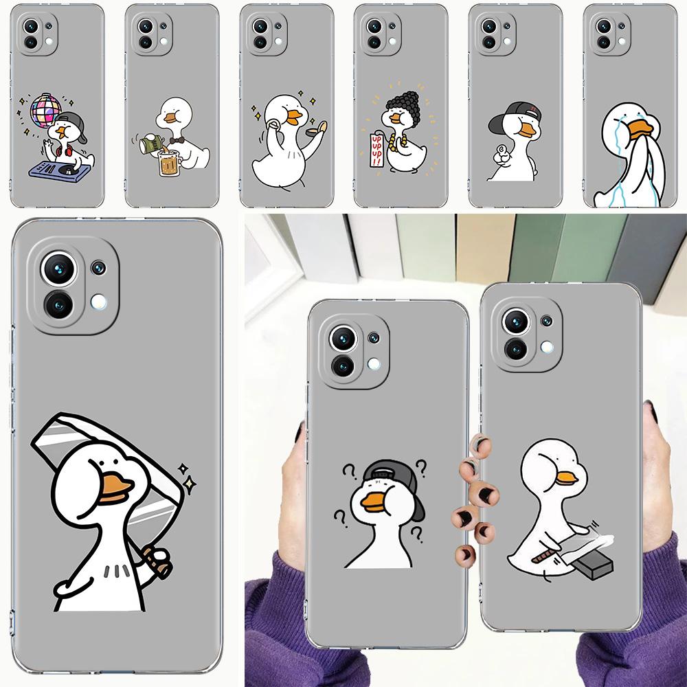 Case For Xiaomi Mi 15 14 13 12 11 Lite 15T 13T 12T Pro Poco X7 X6 X5 Pro 5G X3 NFC F7 F6 F5 Cover Funny Cute Duck Fashion Couple