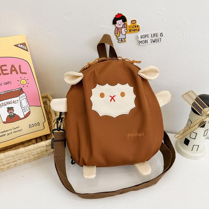 

Детский милый рюкзак в виде ягненка для мальчиков и девочек, маленький, для детского сада, для путешествий, легкий коричневый
