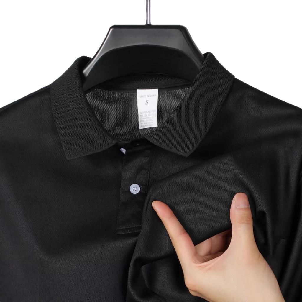 European Men's Summer Mesh Breathable Short Sleeve Polo Shirt - Slim Fit Casual T-Shirt