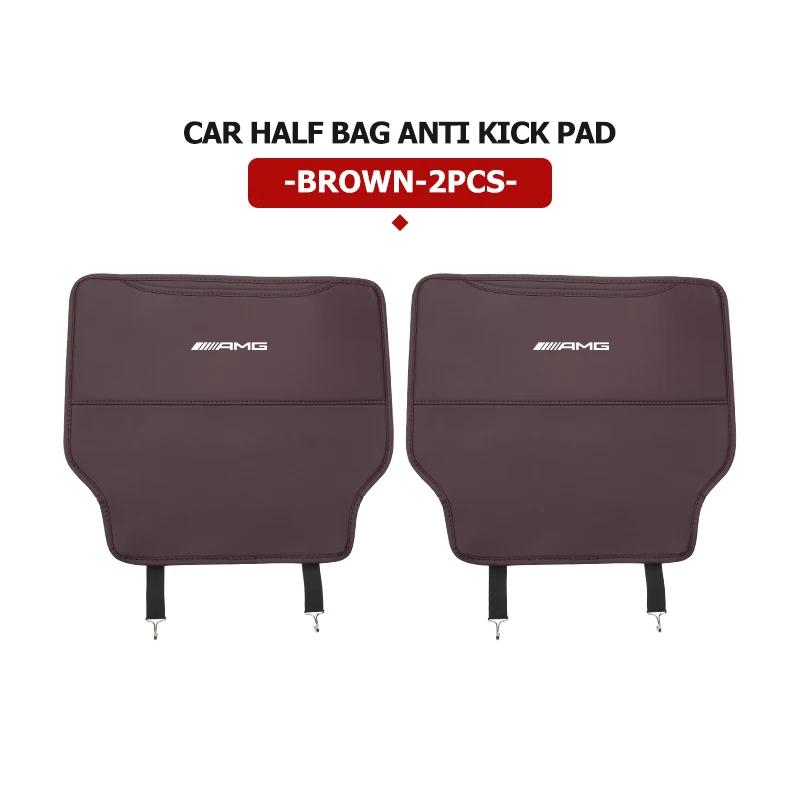 Leather Car Anti-dirty Seat Back Protective Mat Anti Kick Pad For Mercedes Benz AMG W202 W212 W213 W220 W221 W222 C180 C200 C260