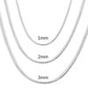 40-75cm  Copper-Color 1mm/2mm/3mm Solid Snake Chain Necklace For Men Women Fashion Jewelry For Pendant Free Shipping