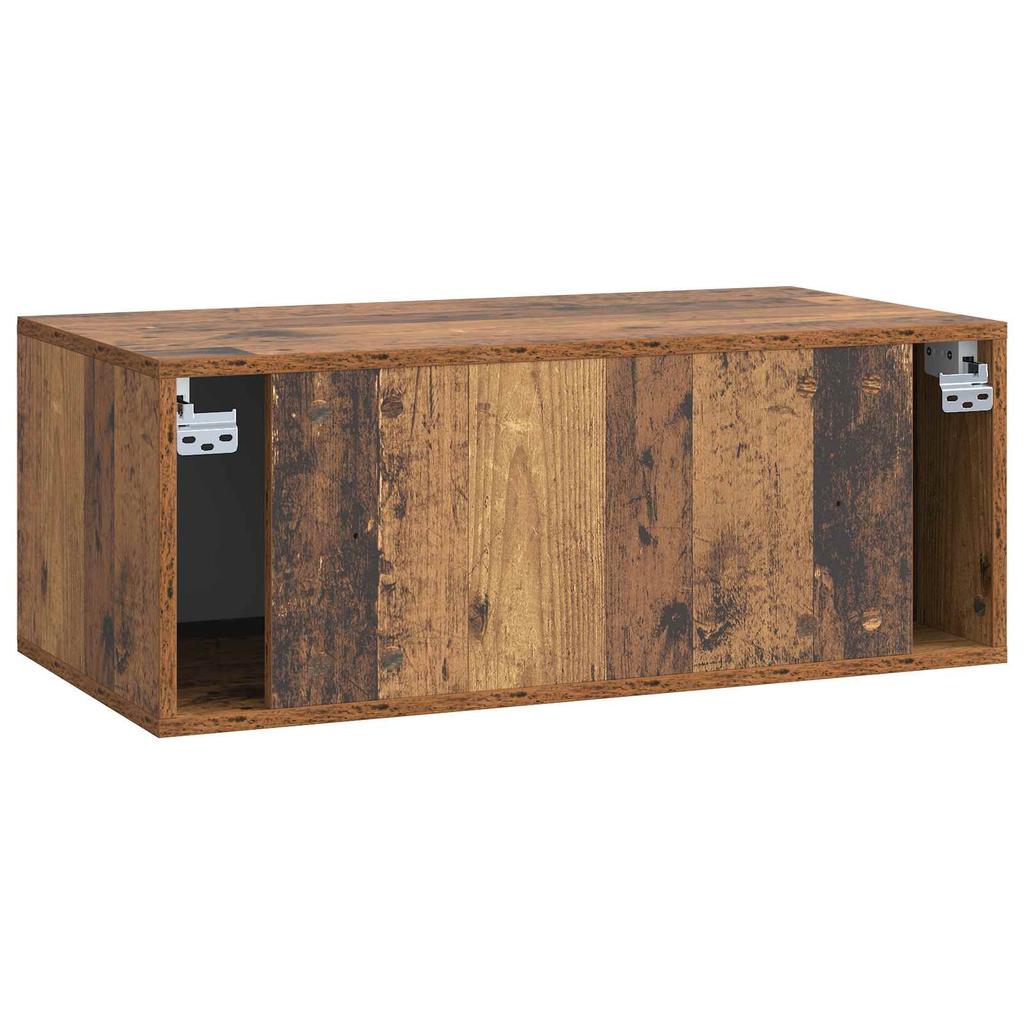 Wall Mounted TV Cabinet 78.5 X 41 X 30 Cm Reclaimed Wood Look