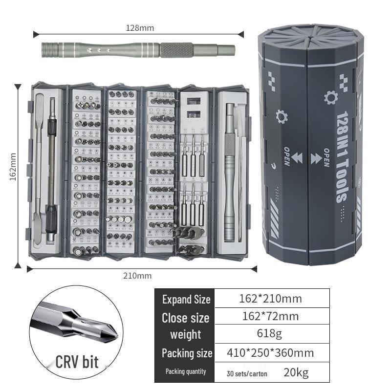 128-in-1 Multifunktionales Elektrisches Schraubendreher-Set für Handy-Reparatur