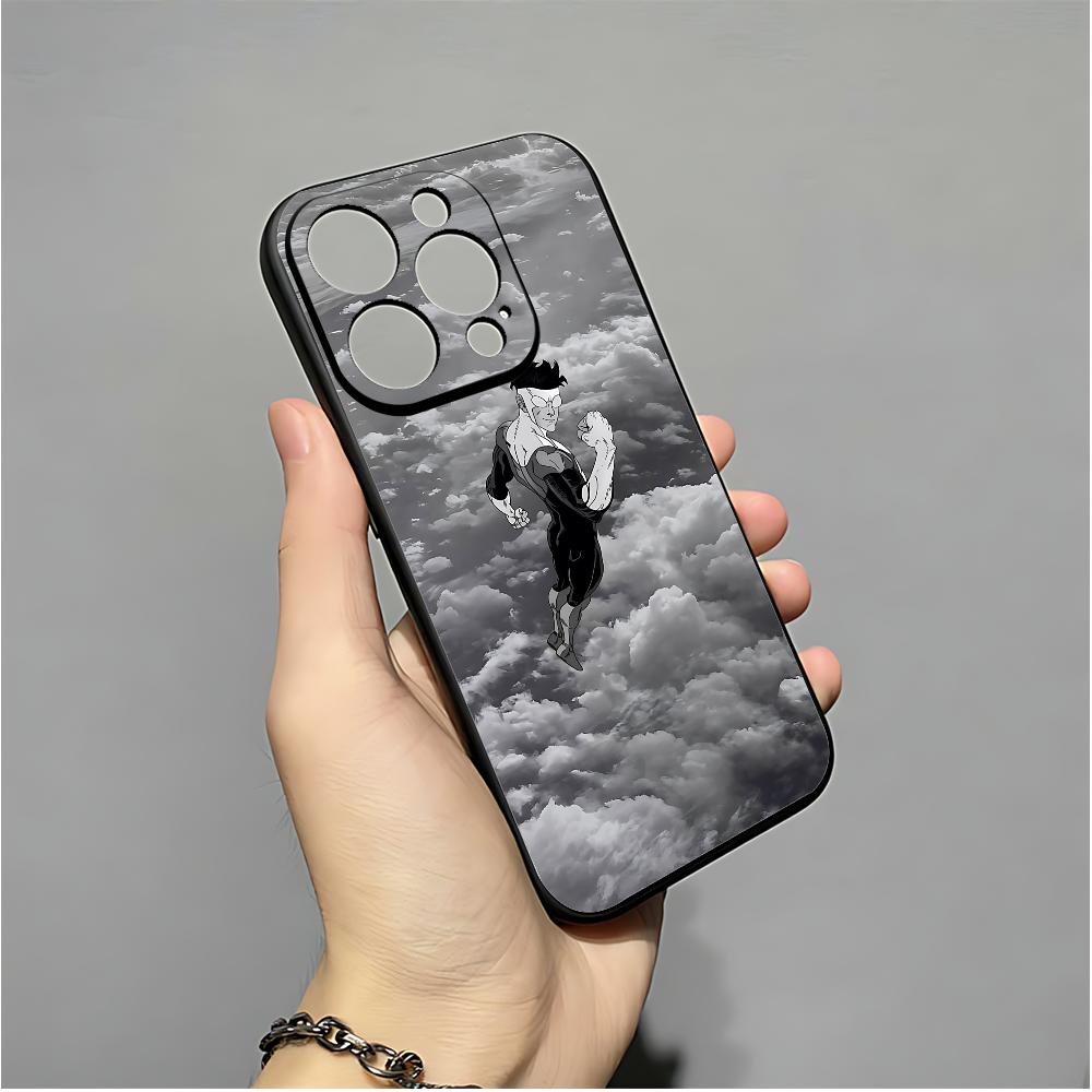 Cool I-InvincibleS Comic Phone Case For IPhone 16,15,14,13,12,11,XS,XR,X,8,7,Pro,Max,Plus,mini Silicone Black Cover