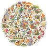 Cute Plant & Flower Waterproof Graffiti Stickers - 50 Sheets for Phone & Laptop Decor