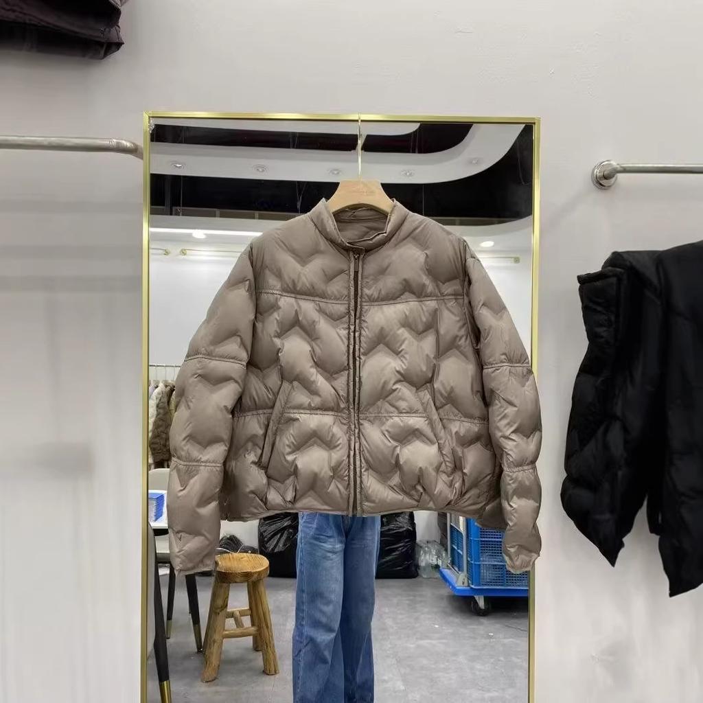 Winter New Women's Stand-up Collar Down Jacket Fashionable Versatile Casual Warm Jacket Trendy Brand Simple Glue