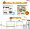 Iwaki Glass Storage Saxe Set of Pack F3247HM2BL Heat-Resistant Containers, Blue, Deep, 2, & Range,
