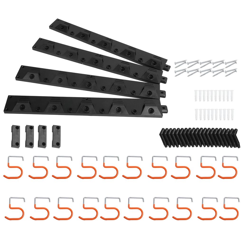 64in Garage Storage System WallMounted Garage Organizer Garden Tool Organizer Hanger for Home