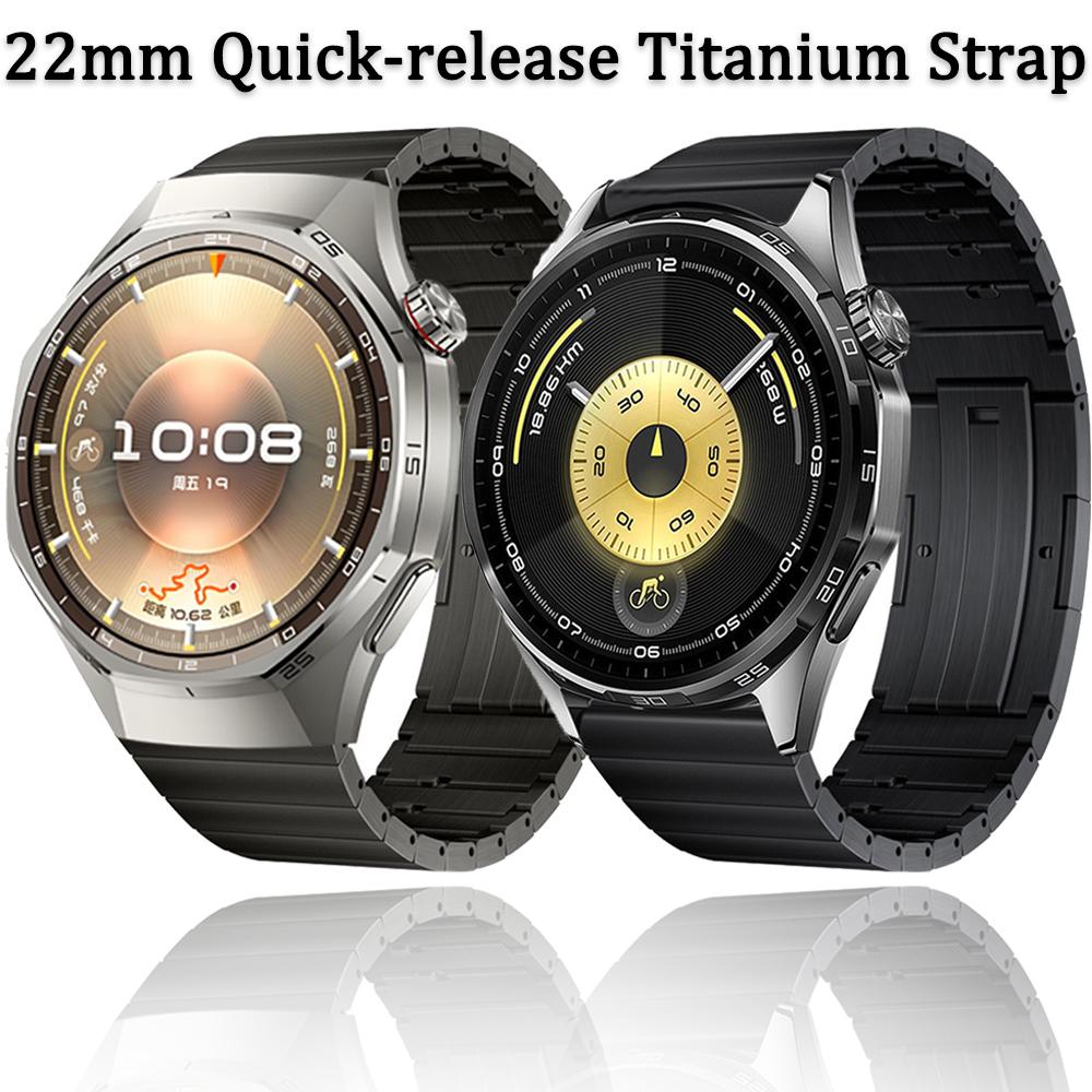 22mm Quick Release Titanium Strap for Huawei Watch GT6/GT6 Pro/5/GT5 GT4 46mm Metal Wristband Correa for Amazfit Bip 6 5/GTR 4 3