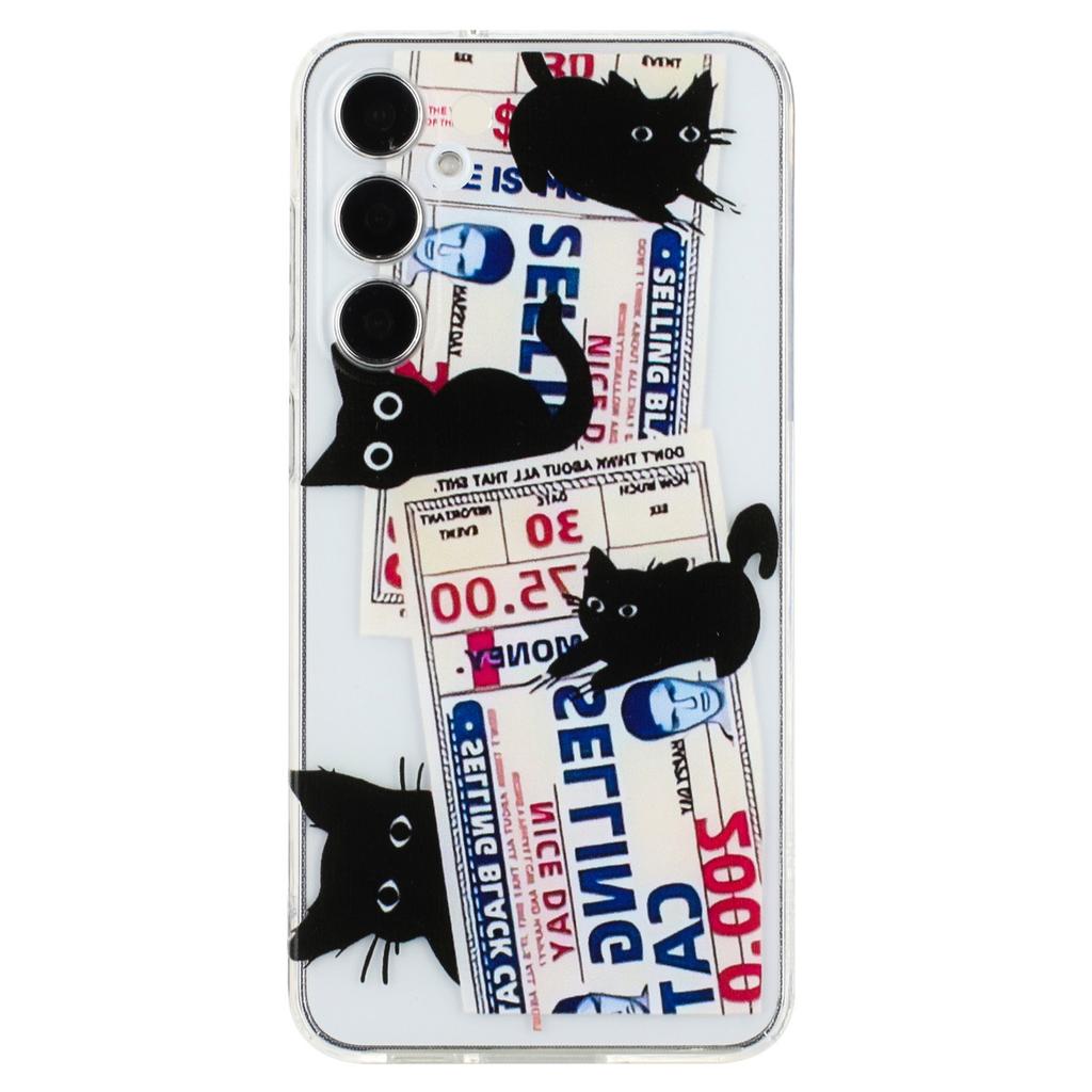 For Samsung Galaxy S24 FE Case Pattern Printing TPU Phone Cover Clear Edge