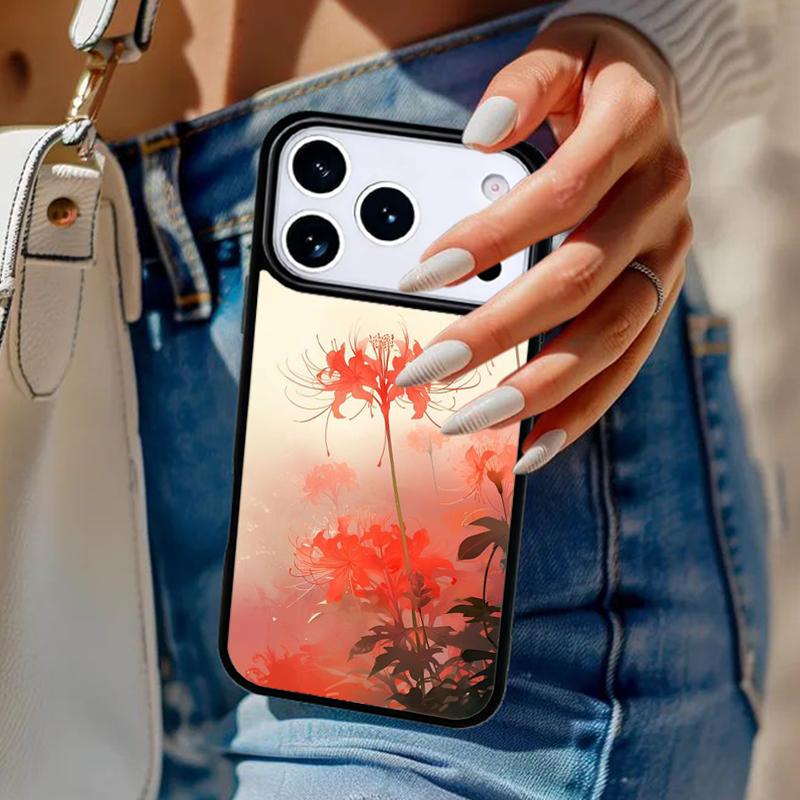 Lycoris radiata flower Phone Case For iPhone 17 Air 14 15 13 12 Max Cover For Apple 16e 11 Pro Max Plus Coque