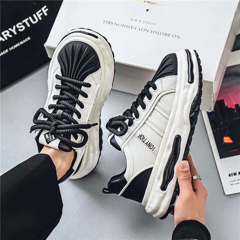 New Fashion Men's Four Seasons Comfortable Thick Sole Shoes Students Male Boys Trending Soft Sole Breathable Casual Running Sneakers