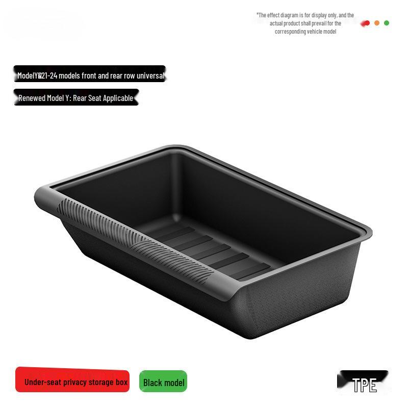 Drawer-Style Under-Seat Storage Box for Tesla Model Y Front Seat
