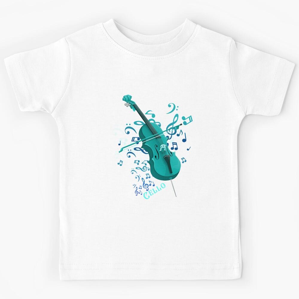 Musician Cellist Colorful Cello Kids T-Shirt 140